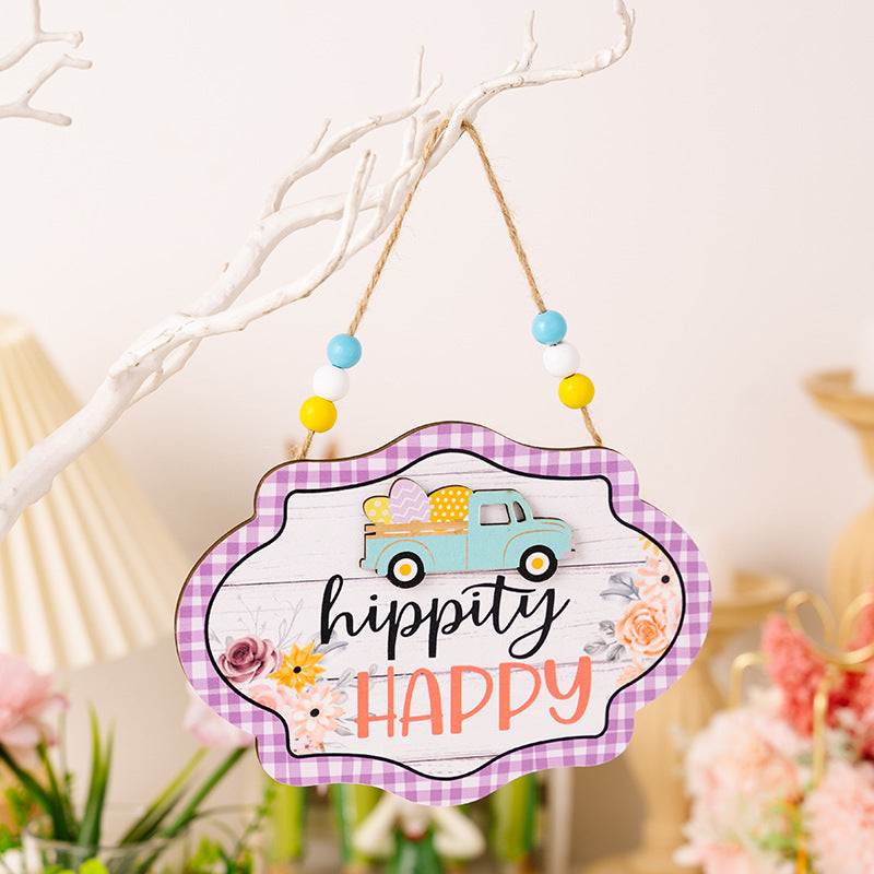 Easter Wooden Bead Hanging Widget