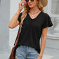 V-Neck Flutter Sleeve T-Shirt