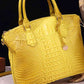 Ava Mea PU Croc Leather Handbag