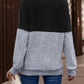 Full Size Two-Tone Crisscross Detail Sweatshirt