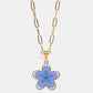 Flower Pendant Stainless Steel Necklace