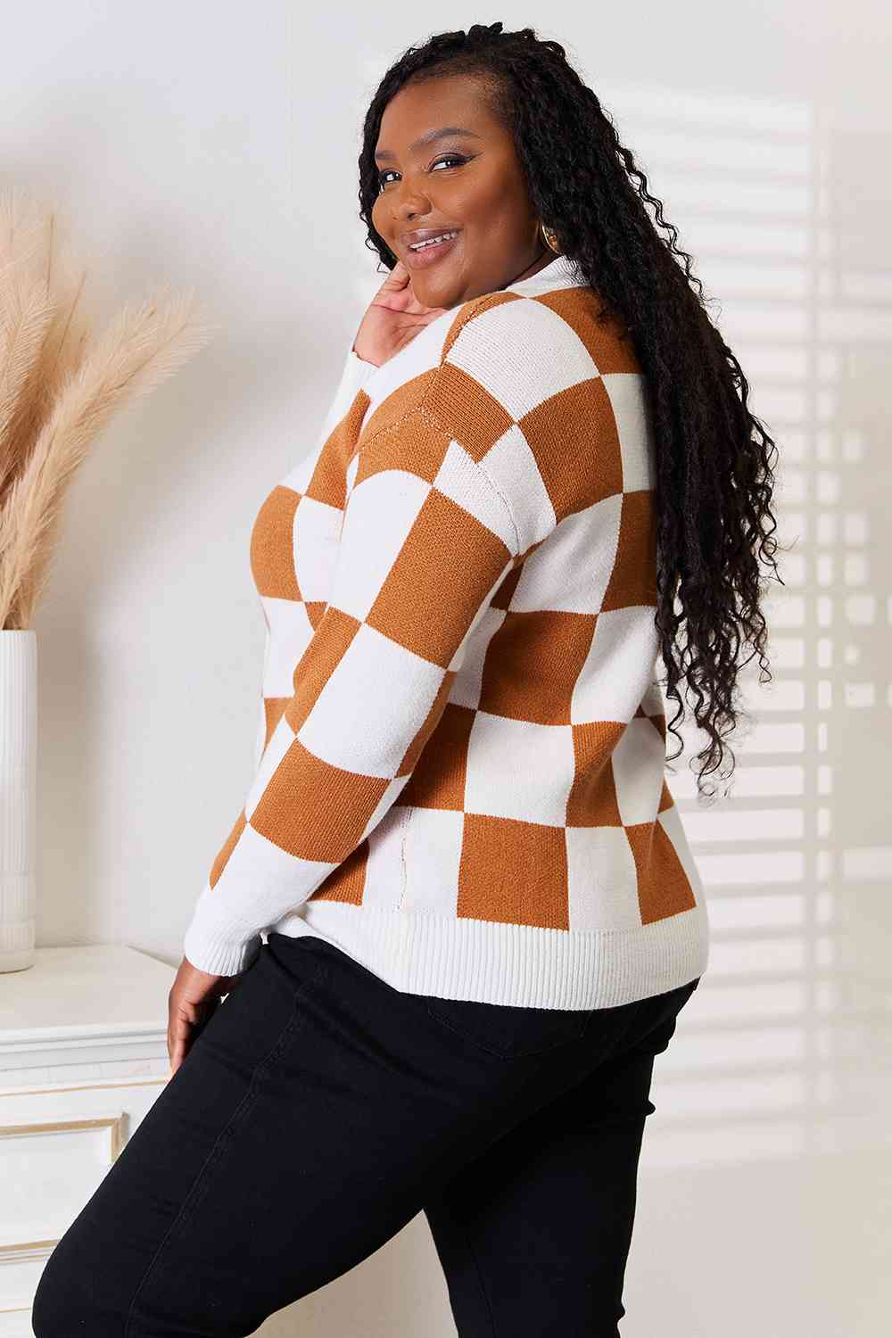 Double Take Button-Up V-Neck Dropped Shoulder Cardigan *