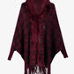 So Defined One Size Houndstooth Fringe Hem Poncho