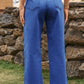 FIT RAGGED DENIM High Waist Loose Fit Ankle Slit Jeans