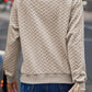 Texture Round Neck Long Sleeve Sweatshirt