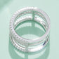 Moissanite Cutout Wide Ring