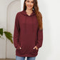 Full Size Raglan Sleeve Front Pocket Hoodie