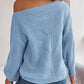 NotSoBasic Openwork Long Sleeve Sweater