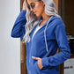 Drawstring Zip Up Hooded Jacket