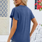 V-Neck Flutter Sleeve T-Shirt