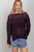 VERY J Openwork Slit Knit Cover Up *