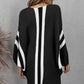 Ribbed Round Neck Long Sleeve Sweater Dress