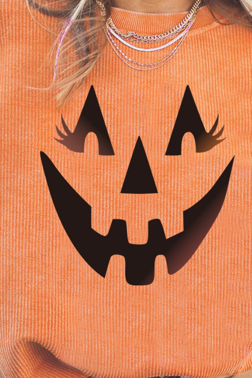 Full Size Round Neck Dropped Shoulder Jack-O'-Lantern Graphic Sweatshirt