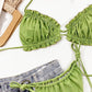 BEACHIN' Frill Trill Halter Neck Bikini Set