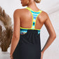 SANDn'SUN Chevron Stripe Full Size Racerback Swim Tank
