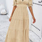 Tie Back Short Sleeve Tiered Dress