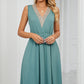 Pocketed V-Neck Wide Strap Dress
