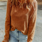 Beauteous Long Raglan Sleeve Round Neck Top