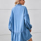 Women's Zabelle Button Up Pocketed Raw Hem Denim Dress