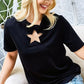 BiBi Star Cutout Short Sleeve T-Shirt - Brand BiBi