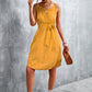 SOChic Printed V-Neck Tie Waist Mini Dress