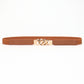 Women's Zinc Alloy Buckle Elastic PU Belt