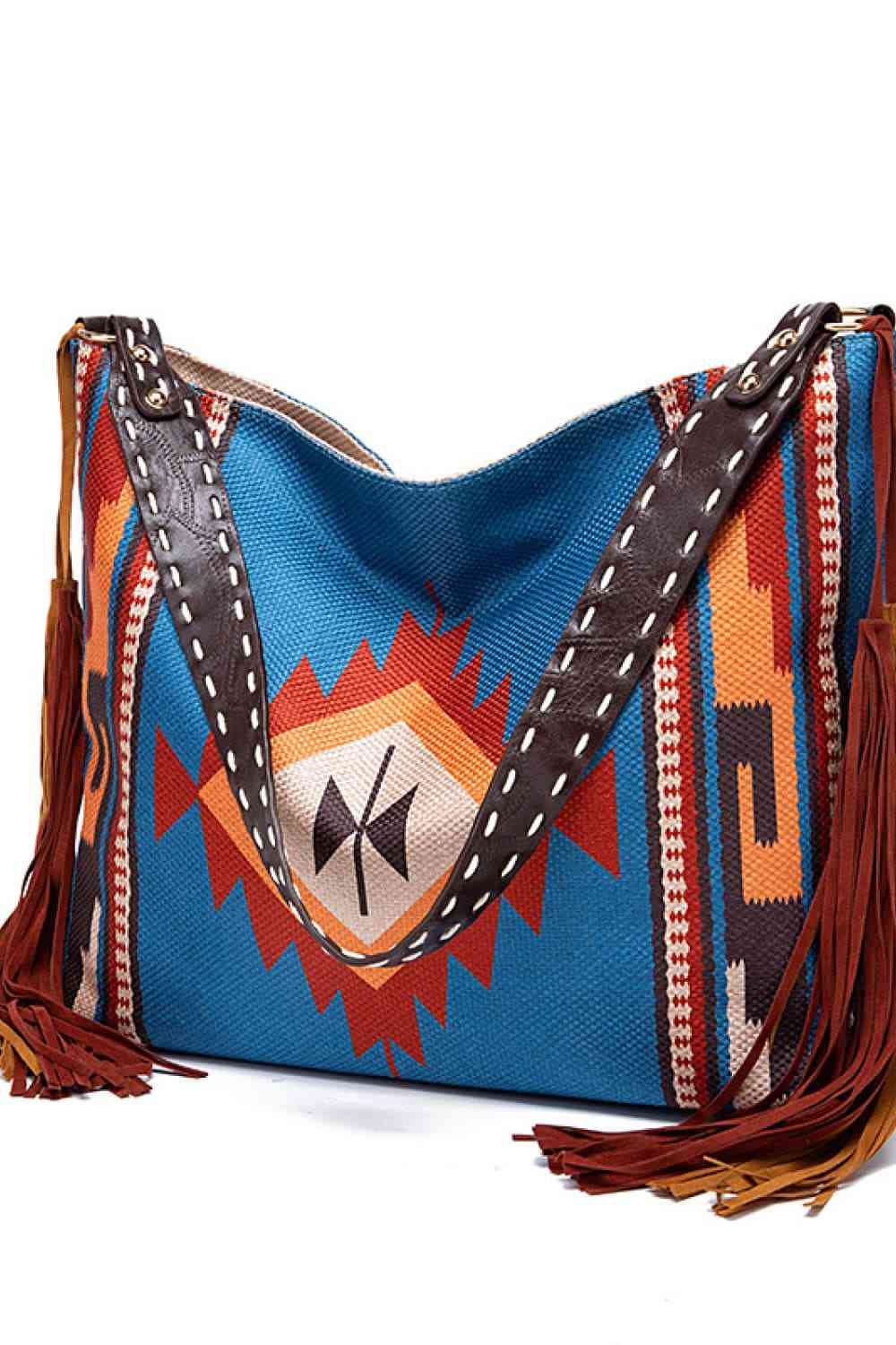 Rustic Southwestern Geometric Canvas Tote Bag