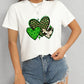 Heart Round Neck Short Sleeve T-Shirt