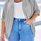 Plus Size Ribbed Cocoon Cover Up