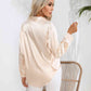 Collared Neck Buttoned Long Sleeve Shirt