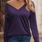 Full Size V-Neck Long Sleeve Top