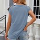 Leopard Round Neck Cap Sleeve T-Shirt