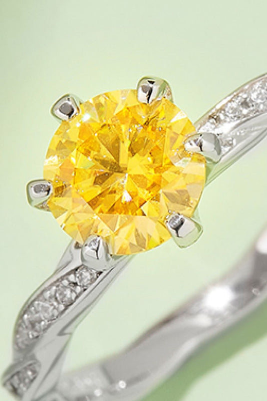 1 Carat Moissanite Contrast 925 Sterling Silver Ring 💜