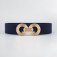 Women's Geometric Buckle Elastic Wide Belt