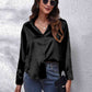 Collared Neck Buttoned Long Sleeve Shirt