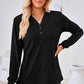 Notched Long Sleeve T-Shirt