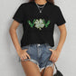 Lucky Clover Round Neck Short Sleeve T-Shirt