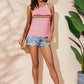 Rainbow Stripe Halter Neck Knit Tank