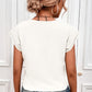 Full Size Tied Round Neck Crop Tee