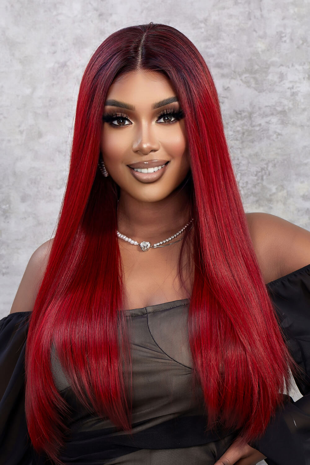 13*2" Women's Lace Front Wigs Synthetic Straight 26" 150% Density