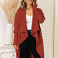 Long Sleeve Open Front Longline Cardigan