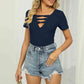 Full Size Twisted V-Neck T-Shirt