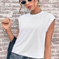 Women's Round Neck Cap Sleeve Top