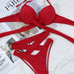 Crisscross Halter Neck Bikini Set