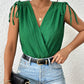 Surplice Tie-Shoulder Bodysuit