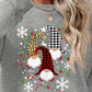 Christmas Winter Faceless Gnomes Graphic Drop Shoulder Sweatshirt