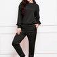 Comfy n' Cozy Round Neck Long Sleeve Sweatshirt and Pants Set
