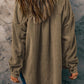 Button Up Collared Neck Long Sleeve Jacket