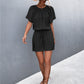 Women's Buttoned Gather Detail Romper