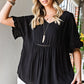 SO YOU V-Neck Flounce Sleeve Babydoll Blouse